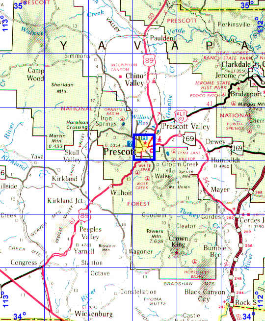 Prescott quad index map